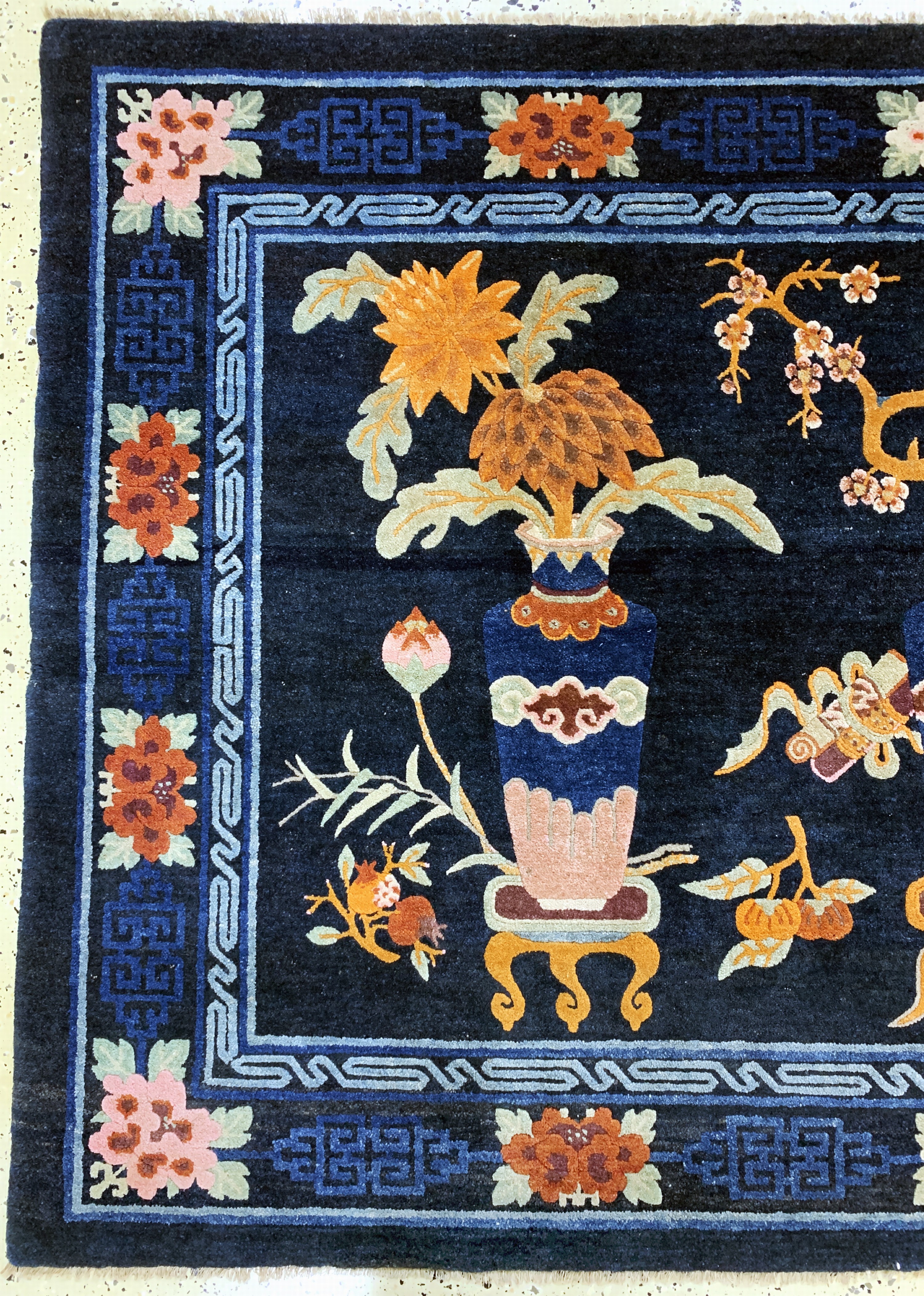 Detail c: Pao Tow antik, China, um 1900, Wolle auf Baumwolle, ca. 211 x 137 cm, EHZ: 1-2