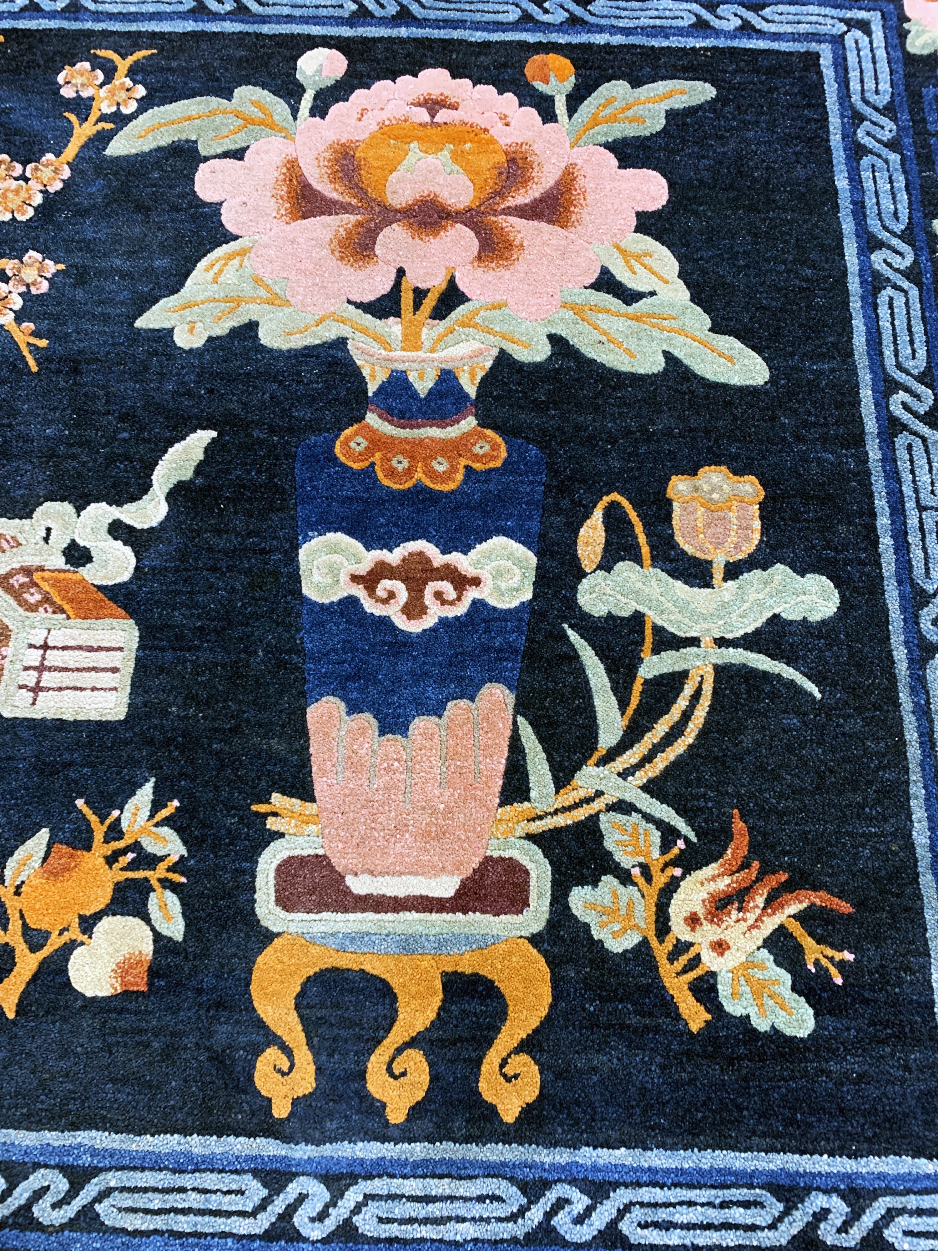 Detail f: Pao Tow antik, China, um 1900, Wolle auf Baumwolle, ca. 211 x 137 cm, EHZ: 1-2