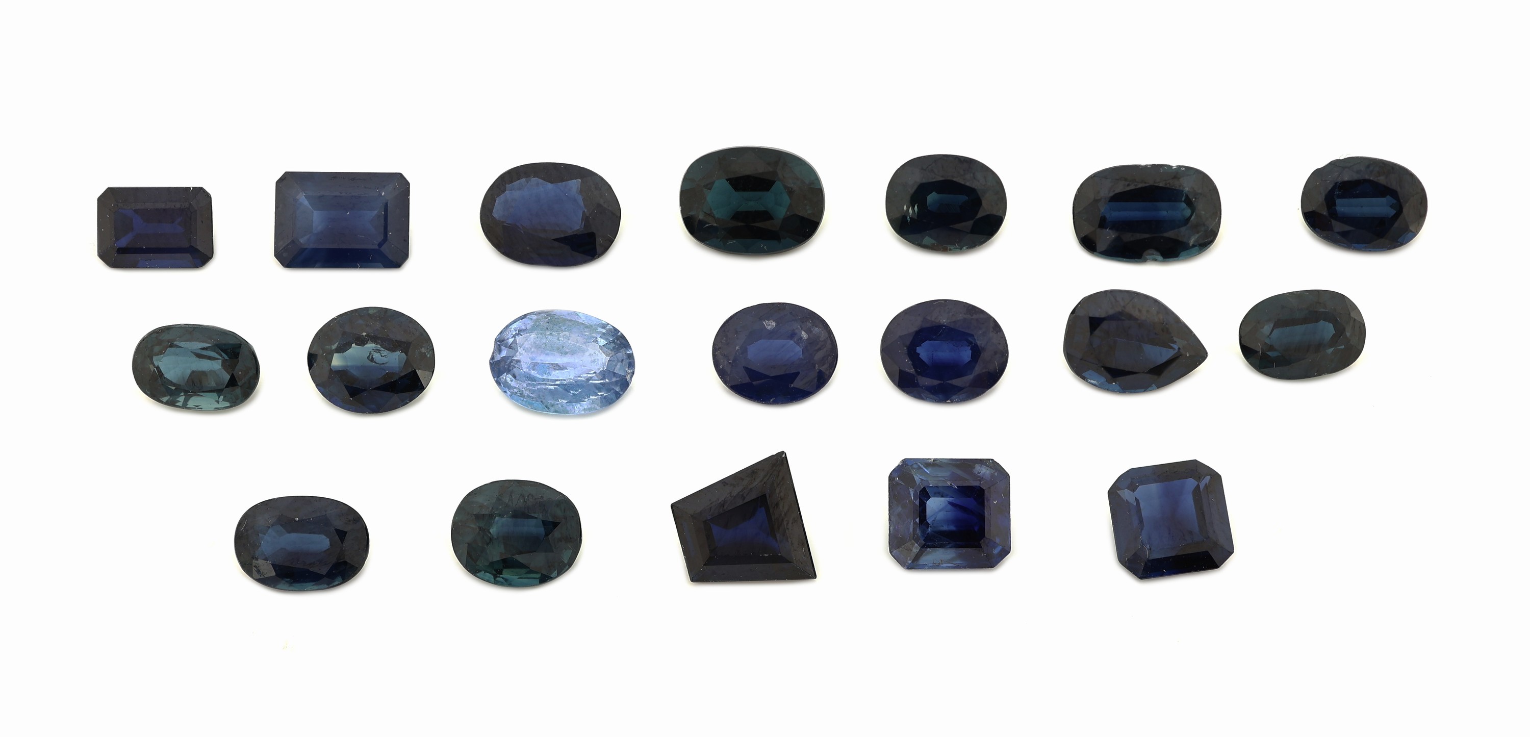 Image 27128695 - Lot lose facett. Saphire zus. ca. 15.04 ct, versch. Formen und Farbnuancen, z.T. ...