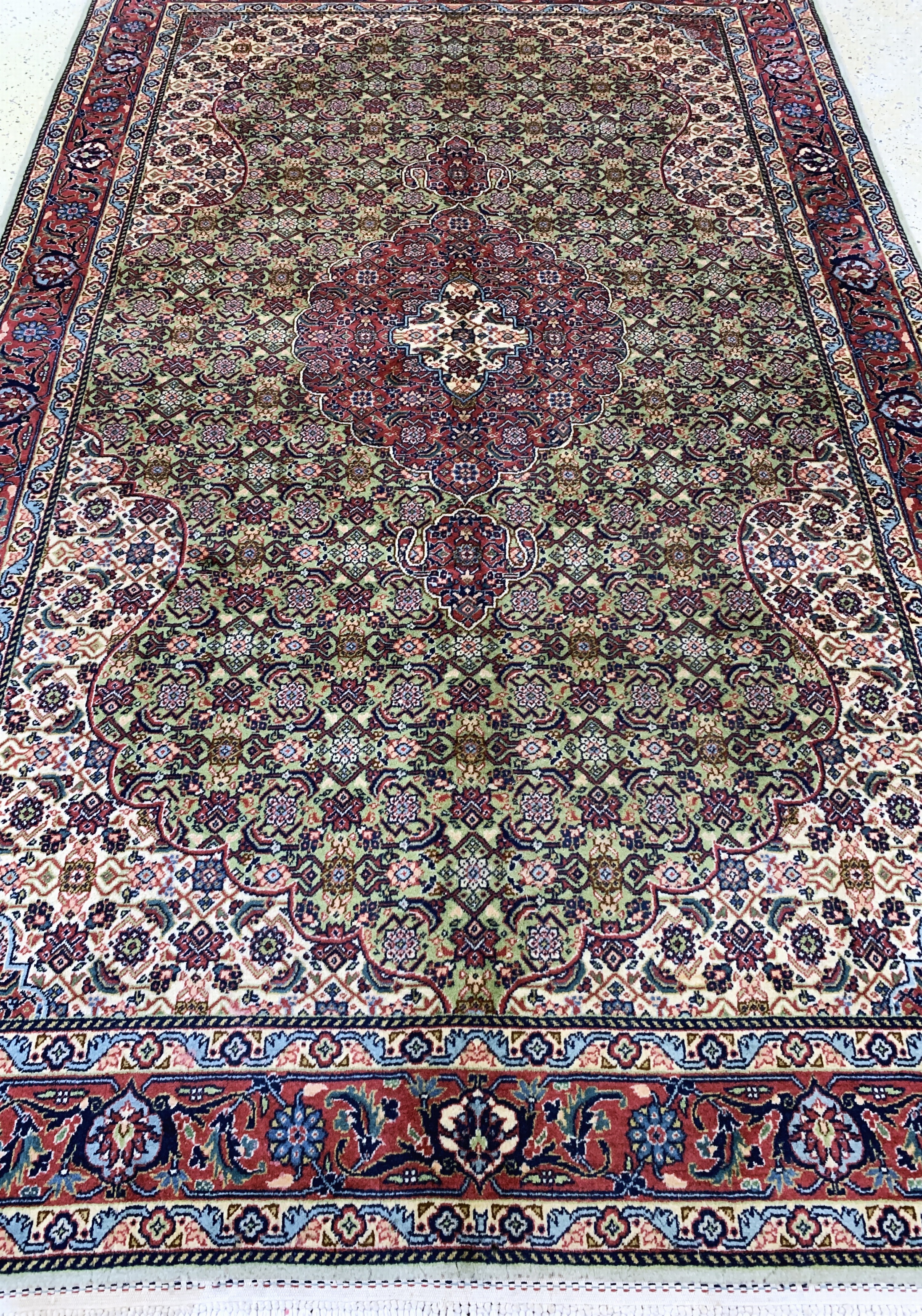 Detail g: Täbriz, Rumänien, Ende 20.Jhd, Wolle auf Baumwolle, ca. 273 x 170 cm, Reinigungsbedürftig, EHZ: 1-2