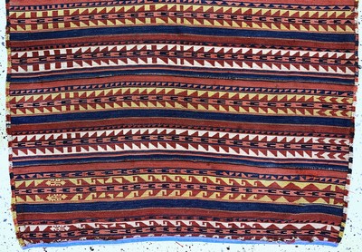 27128624d - Nomadendecke´Jajim´, Persien, Anfang 20.Jhd, Wolle auf Wolle, ca. 260 x 114 cm, EHZ: ...