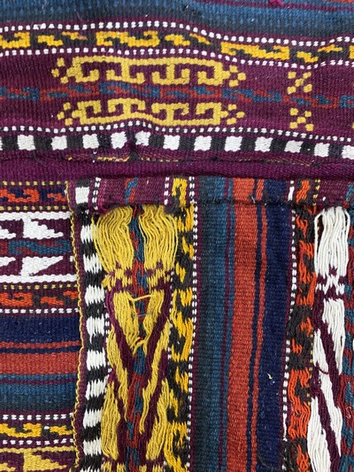27128626f - Nomadendecke´Jajim´, Persien, Anfang 20.Jhd, Wolle auf Wolle, ca. 195 x 190 cm, EHZ: ...