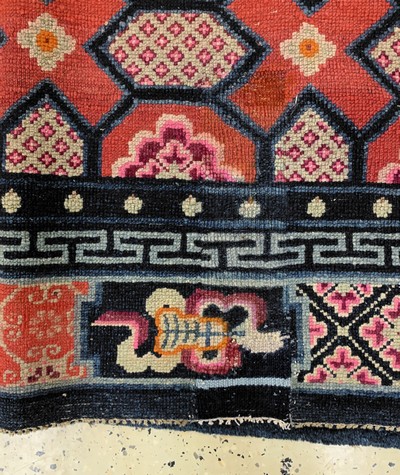 27128629d - Pao Tow antik, China, um 1900, Wolle auf Baumwolle, ca. 206 x 135 cm, EHZ: ...