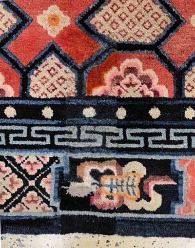 27128629e - Pao Tow antik, China, um 1900, Wolle auf Baumwolle, ca. 206 x 135 cm, EHZ: ...
