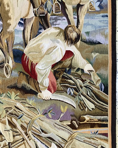27128630d - Tapisseri, China, Ende 20.Jhd, Wolle auf Baumwolle, ca. 221 x 108 cm, EHZ:(nahezu ...
