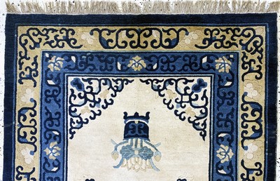 27128632a - Peking alt, China, Anfang 20.Jhd, Wolle aufBaumwolle, ca. 203 x 120 cm, EHZ: ...