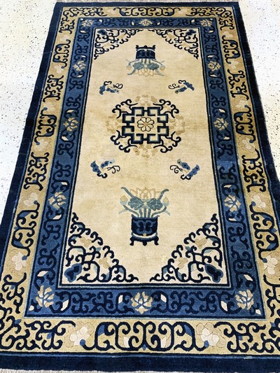 27128632d - Peking alt, China, Anfang 20.Jhd, Wolle aufBaumwolle, ca. 203 x 120 cm, EHZ: ...