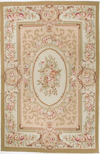 Image Aubusson flatwoven, China, late 20th century, wool on cotton, approx. 280 x 180 cm, ...