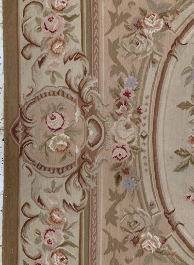 27128634c - Aubusson flachgewebt, China, Ende 20.Jhd, Wolle auf Baumwolle, ca. 280 x 180 cm, ...