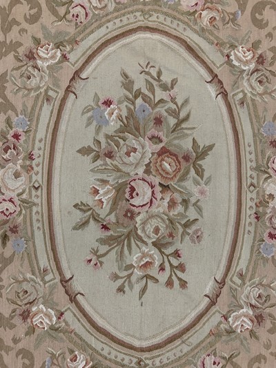 27128634d - Aubusson flachgewebt, China, Ende 20.Jhd, Wolle auf Baumwolle, ca. 280 x 180 cm, ...