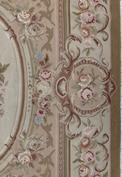 27128634e - Aubusson flachgewebt, China, Ende 20.Jhd, Wolle auf Baumwolle, ca. 280 x 180 cm, ...