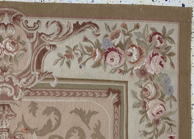 27128634f - Aubusson flachgewebt, China, Ende 20.Jhd, Wolle auf Baumwolle, ca. 280 x 180 cm, ...