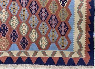 27128636a - Shahsawan Kelim, Persien, Ende 20.Jhd, Wolle auf Wolle, ca. 292 x 195 cm, ...