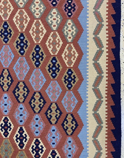 27128636e - Shahsawan Kelim, Persien, Ende 20.Jhd, Wolle auf Wolle, ca. 292 x 195 cm, ...