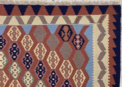 27128636f - Shahsawan Kelim, Persien, Ende 20.Jhd, Wolle auf Wolle, ca. 292 x 195 cm, ...
