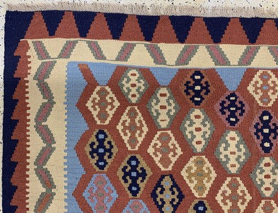27128636g - Shahsawan Kelim, Persien, Ende 20.Jhd, Wolle auf Wolle, ca. 292 x 195 cm, ...