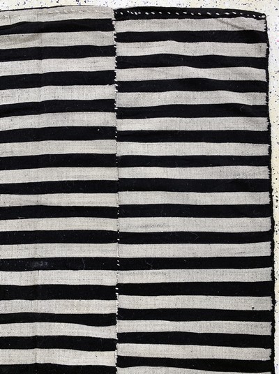 27128638f - Mazandaran Kelim(3 Bahnig), Persien, Mitte 20.Jhd, Wolle auf Wolle, ca. 375 x 160 cm, ...
