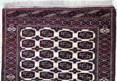 27128639a - 2 Lots Turkmenen, Turkmenistan, Mitte 20.Jhd, Wolle auf Wolle, ca. 195 x 141 cm & ca. ...