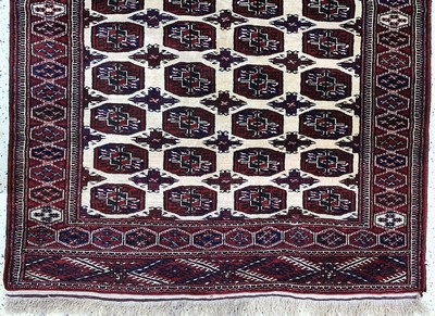 27128639b - 2 Lots Turkmenen, Turkmenistan, Mitte 20.Jhd, Wolle auf Wolle, ca. 195 x 141 cm & ca. ...
