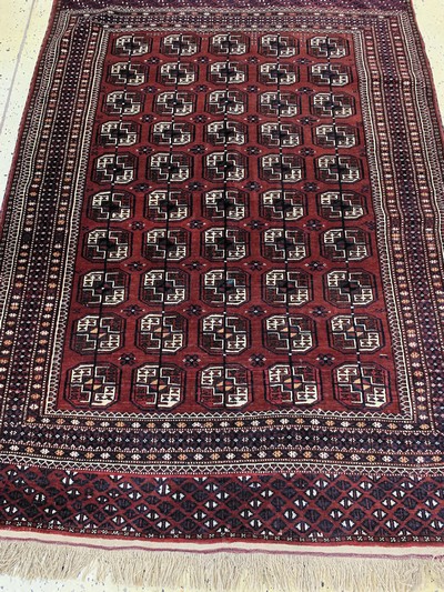 27128639g - 2 Lots Turkmenen, Turkmenistan, Mitte 20.Jhd, Wolle auf Wolle, ca. 195 x 141 cm & ca. ...