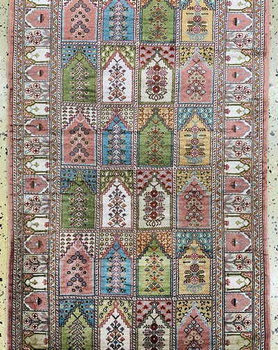 27128643b - Seiden Kayseri, Türkei, Mitte 20.Jhd, reineNaturseide, ca. 165 x 62 cm, EHZ: 1-2 ...