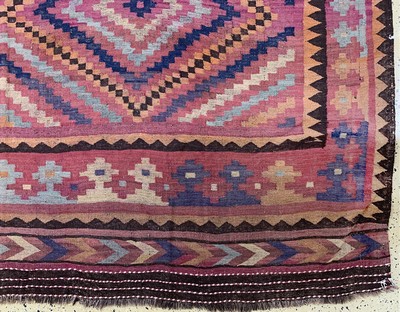 27128679a - Maymaneh Kelim, Afghanistan, Anfang 20.Jhd,Wolle auf Wolle, ca. 420 x 274 cm, EHZ: 2 ...
