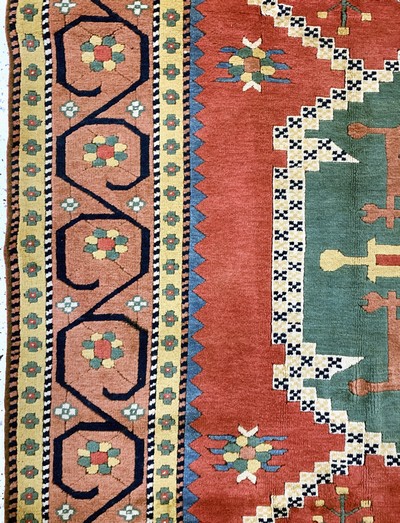 27128683c - Kars, Türkei, Ende 20.Jhd, Wolle auf Wolle,ca. 335 x 243 cm, EHZ: 1-2 Schätzpreis: ...
