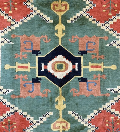 27128683d - Kars, Türkei, Ende 20.Jhd, Wolle auf Wolle,ca. 335 x 243 cm, EHZ: 1-2 Schätzpreis: ...