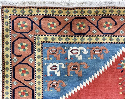 27128683g - Kars, Türkei, Ende 20.Jhd, Wolle auf Wolle,ca. 335 x 243 cm, EHZ: 1-2 Schätzpreis: ...