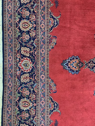 27128686c - Keschan Kork, Persien, Anfang 20.Jhd, Wolleauf Baumwolle, ca. 406 x 316 cm, EHZ: 2 ...