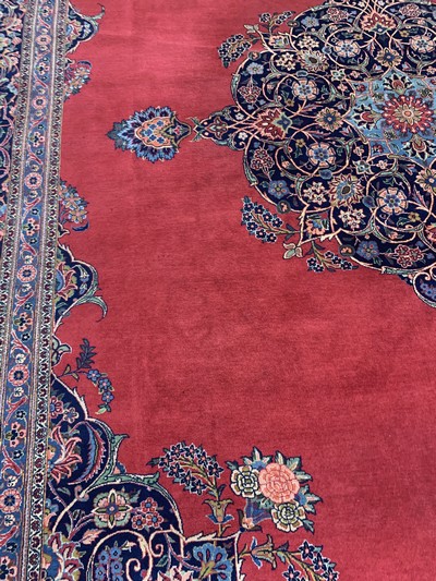 27128686i - Keschan Kork, Persien, Anfang 20.Jhd, Wolleauf Baumwolle, ca. 406 x 316 cm, EHZ: 2 ...