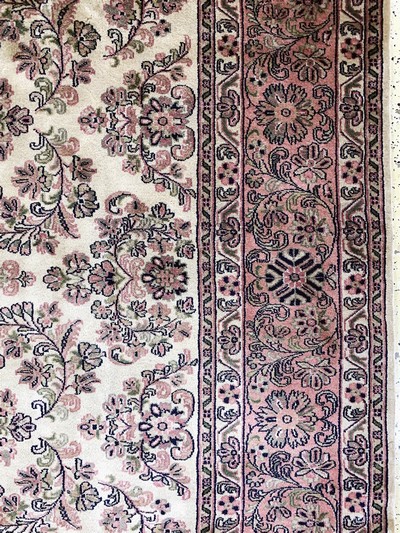 27128690e - Sarogh Kork fein, Indien, Ende 20.Jhd, Korkwolle auf Baumwolle, ca. 288 x 237 cm, EHZ: ...