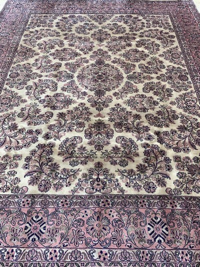 27128690h - Sarogh Kork fein, Indien, Ende 20.Jhd, Korkwolle auf Baumwolle, ca. 288 x 237 cm, EHZ: ...