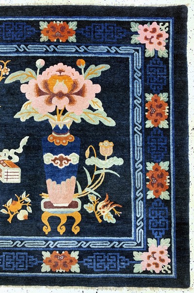 27128693a - Pao Tow antik, China, um 1900, Wolle auf Baumwolle, ca. 211 x 137 cm, EHZ: 1-2 ...