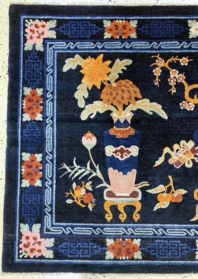 27128693c - Pao Tow antik, China, um 1900, Wolle auf Baumwolle, ca. 211 x 137 cm, EHZ: 1-2 ...