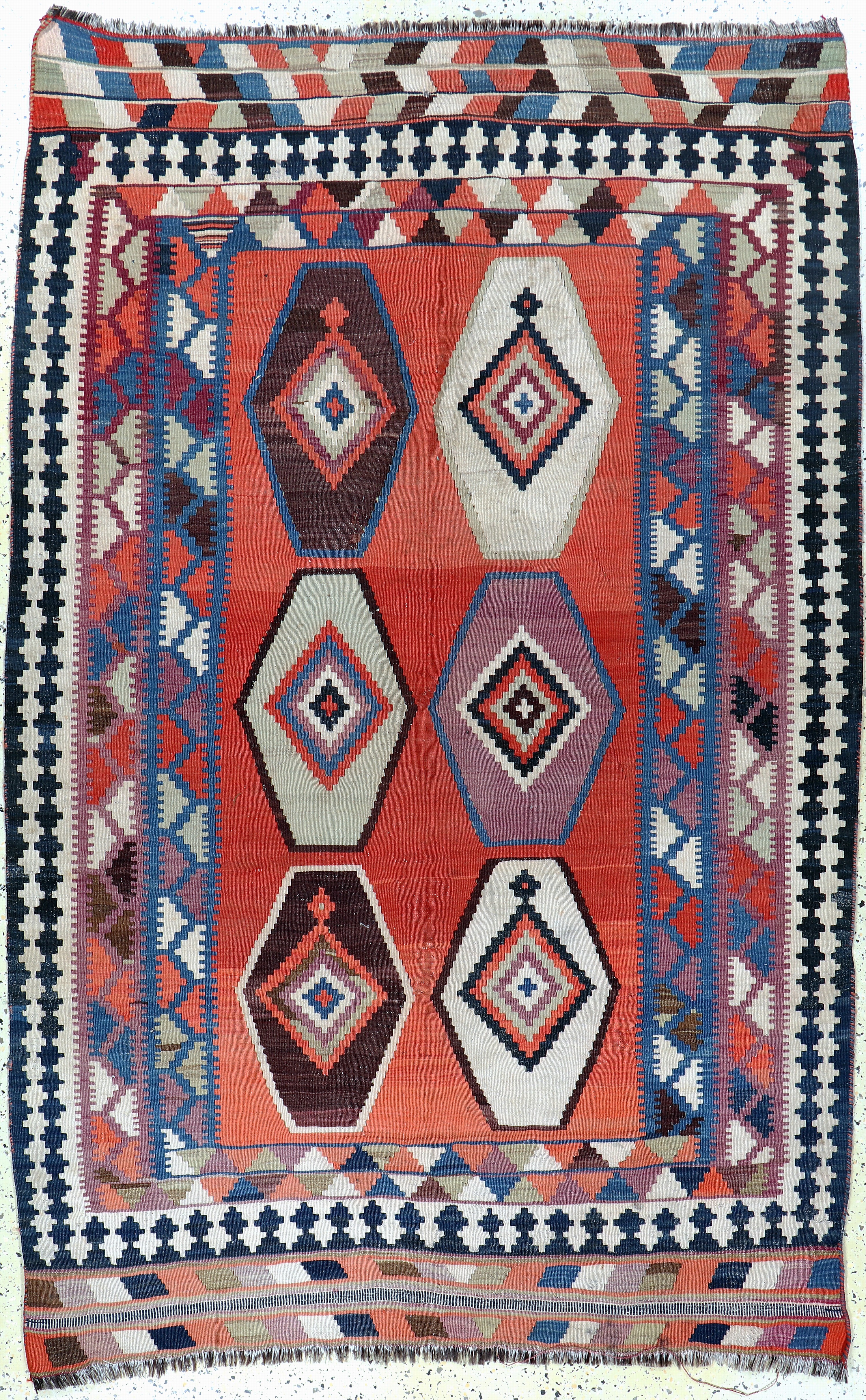 Image 27128726 - Ghaschgai Kelim, Persien, Anfang 20.Jhd, Wolle auf Wolle, ca. 220 x 145 cm, EHZ: 2 ...