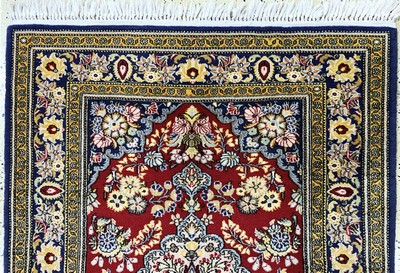 27128728a - Ghom Kork, Persien, Mitte 20.Jhd, Korkwolleauf Baumwolle, ca. 147 x 102 cm, EHZ: 1-2 ...
