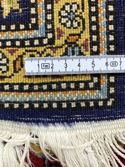 27128728e - Ghom Kork, Persien, Mitte 20.Jhd, Korkwolleauf Baumwolle, ca. 147 x 102 cm, EHZ: 1-2 ...