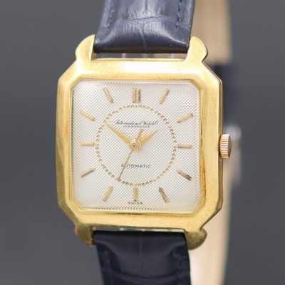 27128730a - IWC quadratische Armbanduhr in GG 750/000, Schweiz um 1952, Automatik, Boden aufgedr., ...