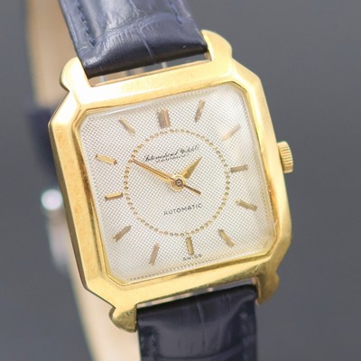27128730b - IWC quadratische Armbanduhr in GG 750/000, Schweiz um 1952, Automatik, Boden aufgedr., ...