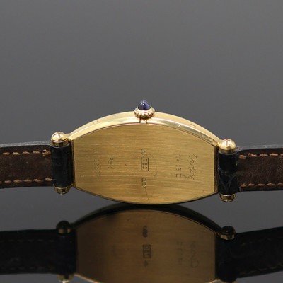 27128739d - CARTIER Tonneau Damenarmbanduhr in GG 750/000 Referenz 89590043, Schweiz um 1990, ...