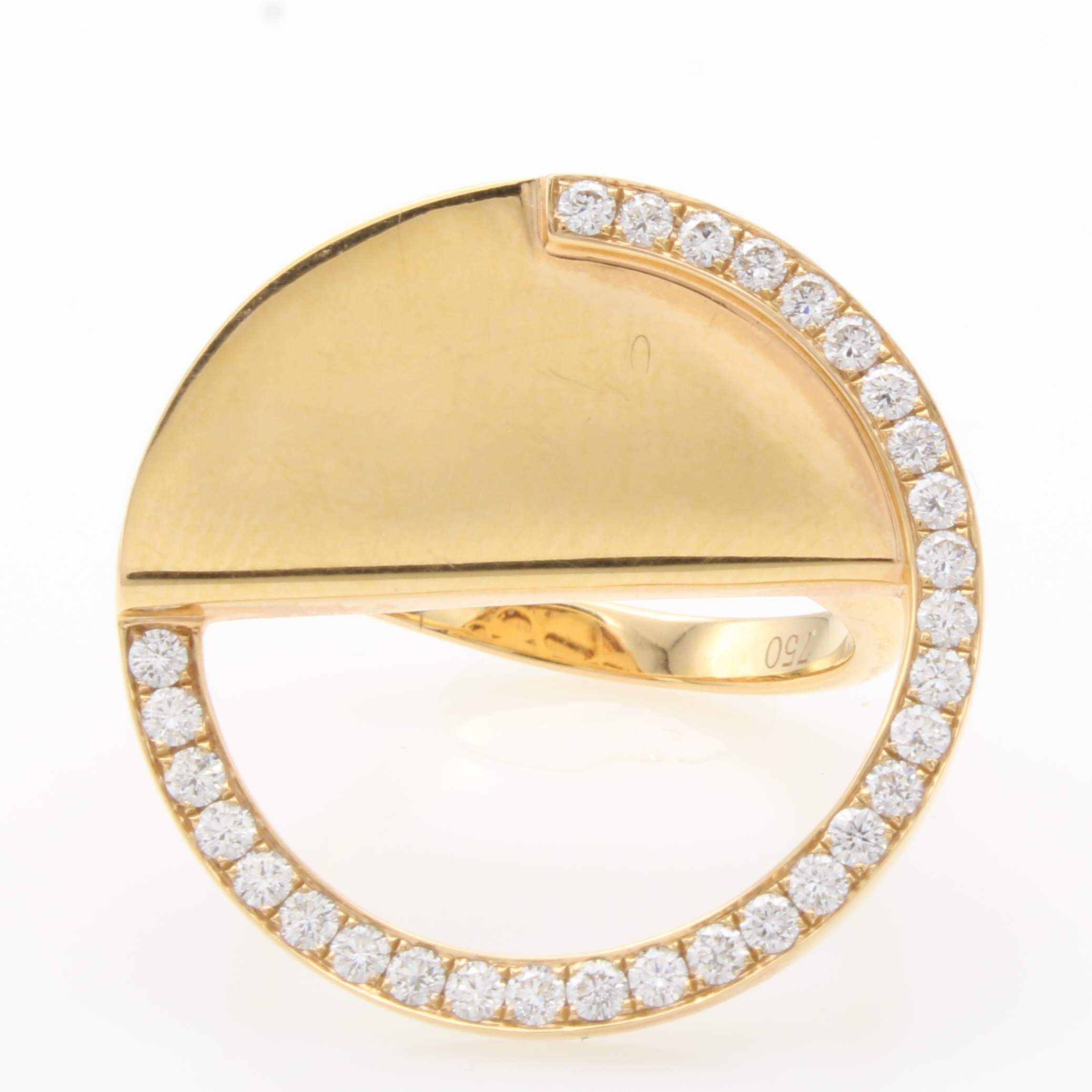 Image 27128875 - Ring mit Brillanten, RG 750/000, Brill. zus.ca. 0.55 ct feines Weiß/vs, runder ...