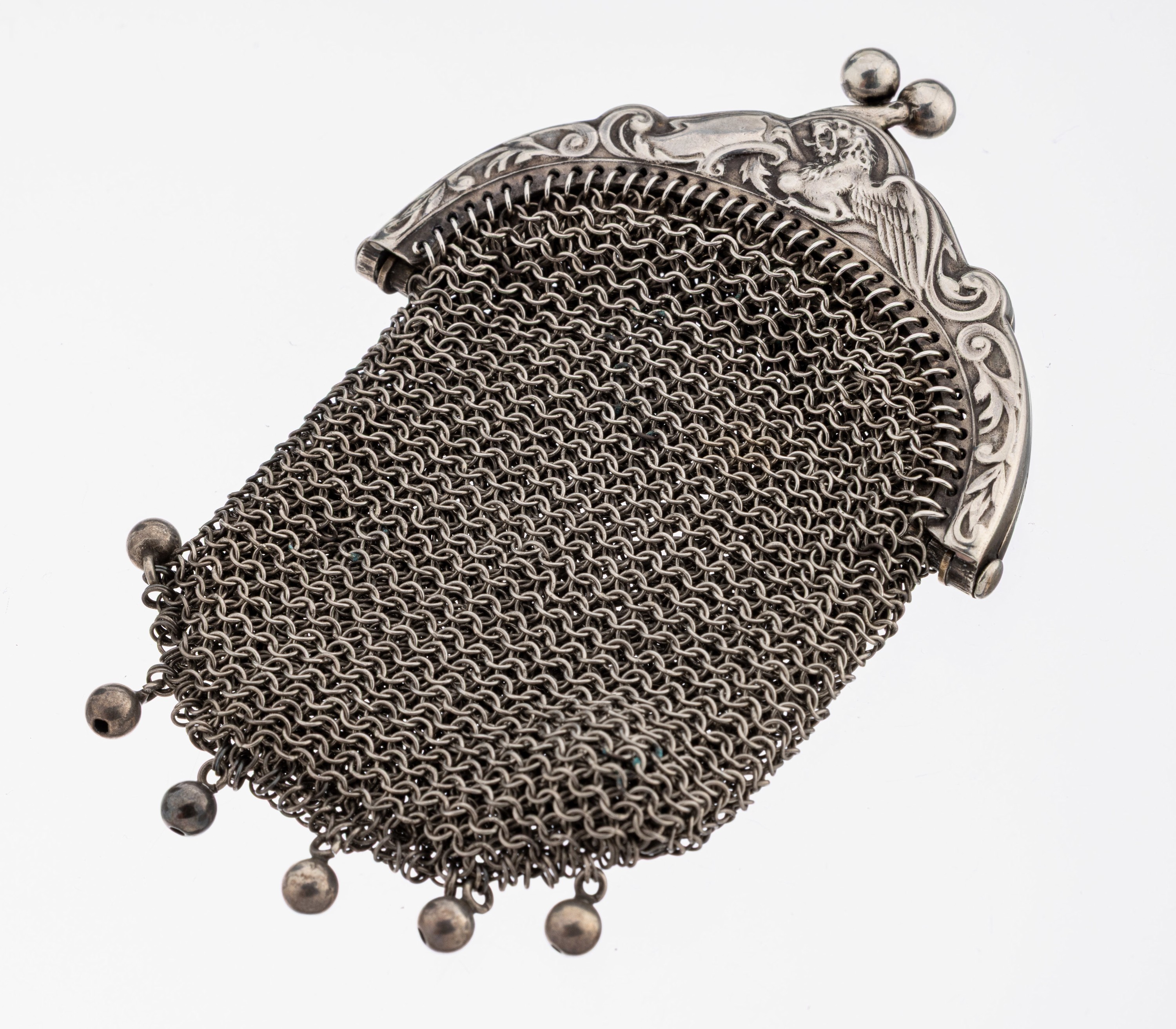 Image 27128878 - Little Purse , France ca. 1900, 800 silver, boar head marks, ref. Depose, manufacturer´s ...