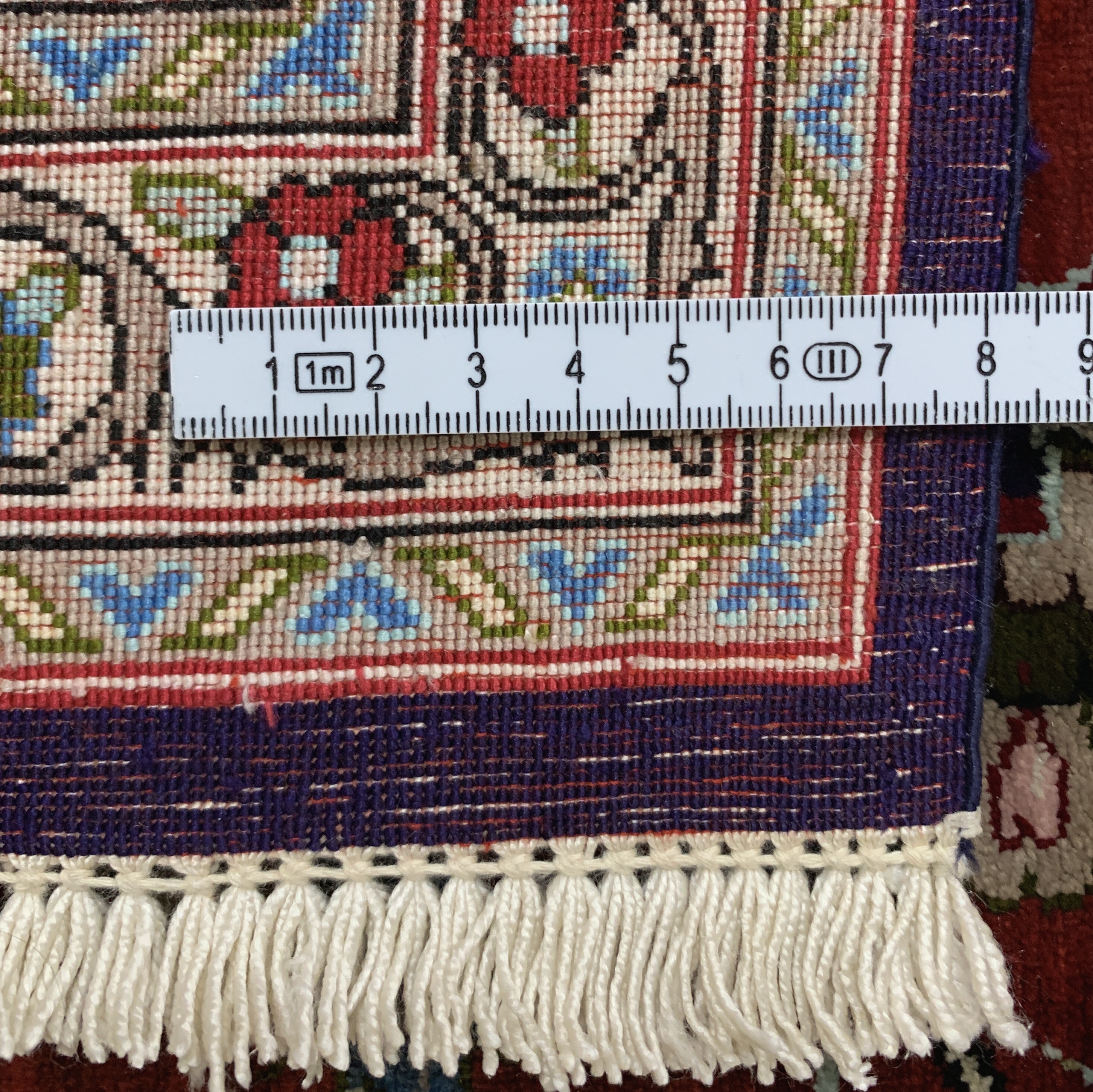 Detail j: Ghom Seide fein sign.(Ahmadi), Persien, Mitte 20.Jhd., reine Naturseide, ca. 306 x 200 cmca. 1,0 Mio. Kn/qm, EHZ: 2