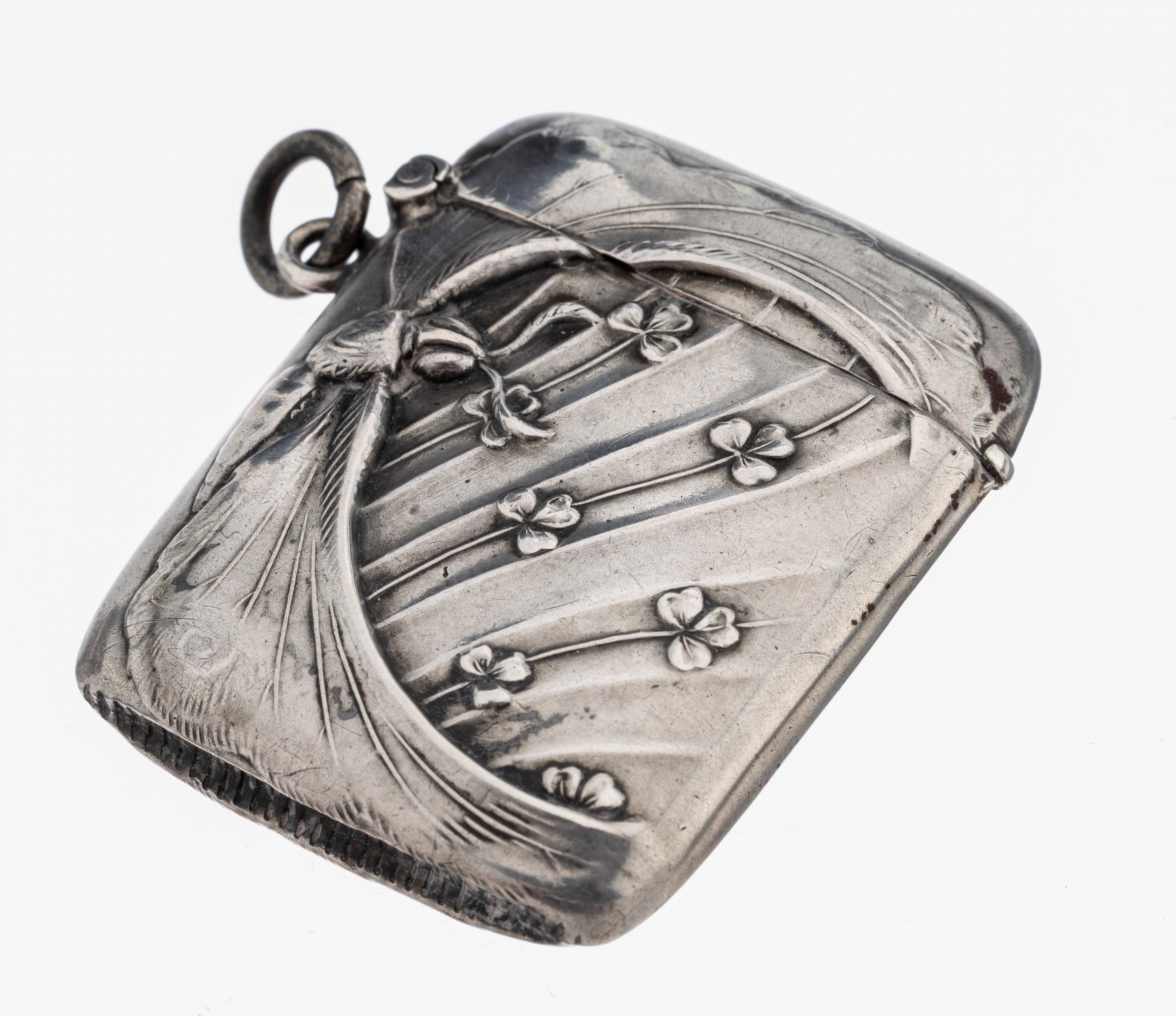 Image 27128885 - Art Nouveau matchstick case , France ca. 1900, 800 silver, on both sides decor with ...