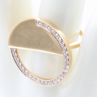 27128875b - Ring mit Brillanten, RG 750/000, Brill. zus.ca. 0.55 ct feines Weiß/vs, runder ...