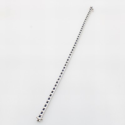 Image Armband mit Saphiren und Diamanten, WG 750/ 000, Saphircarrées zus. ca. 1.80 ct, ...