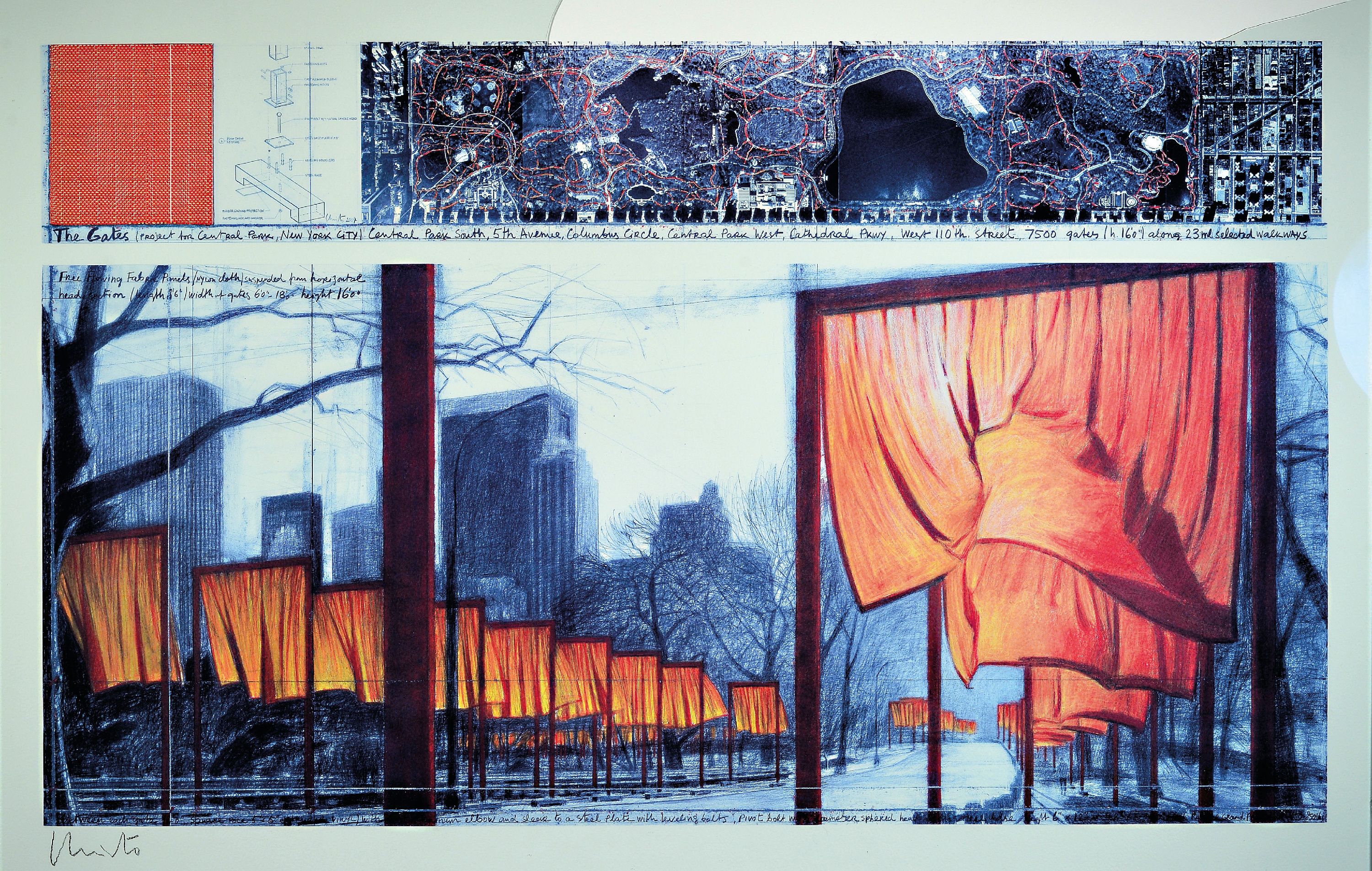 Image 27128908 - Christo 1935-2020, The Gates, New York 2005,Farboffset, handsigniert, ca. 56x91cm, ...