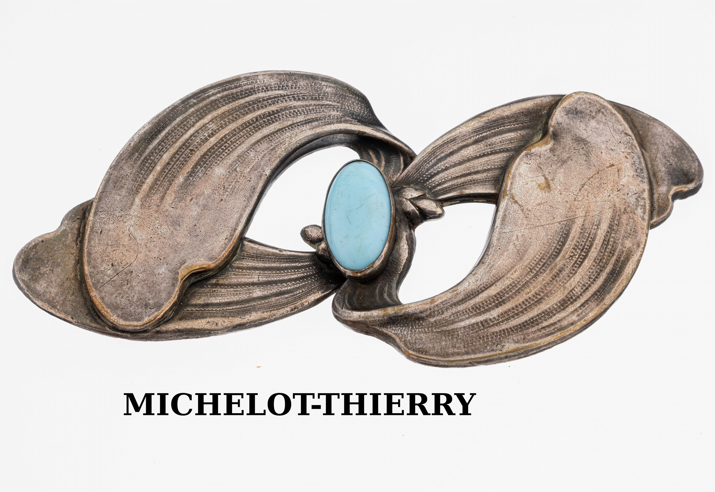 Image 27128915 - Jugendstil-Gürtelschließe, Frankreich um 1900, Meistermarke MICHELOT - THIERRY, Metall ...
