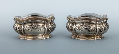 Image Gewürzschälchenpaar, Frankreich um 1900, 950er Silber, Innenvergoldung, Meistermarke ...